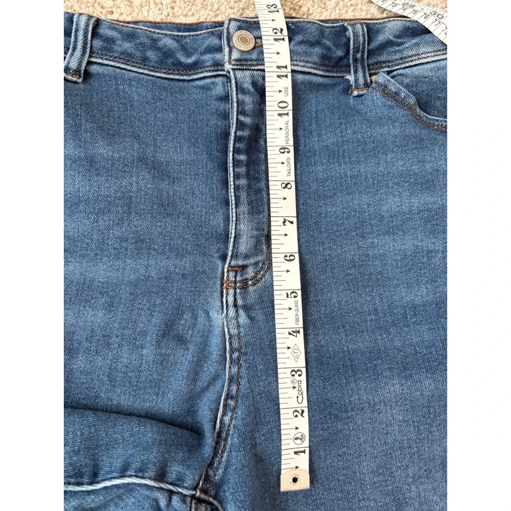 Wax Jean Grunge Distressed Los Angeles Dark Wash Raw Hem Skinny Jeans Size 18